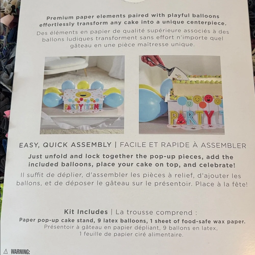 🆕American Greetings Cake Stand With 9 Balloons